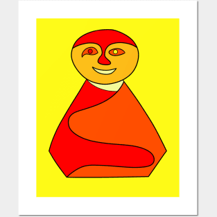 Red hot chili laughing Buddha Posters and Art
